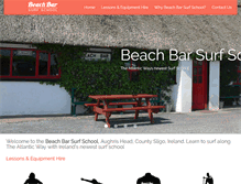 Tablet Screenshot of beachbarsurfschool.com